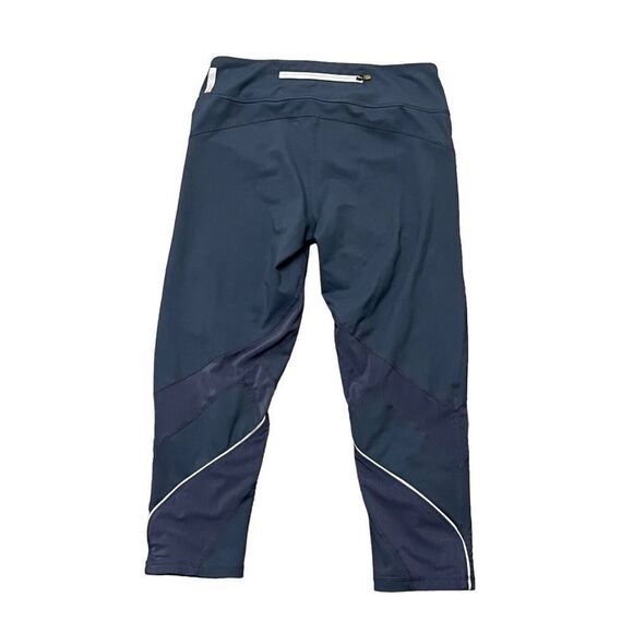 Zella Leggings Womens Cropped Compression High Rose Ladies Small Navy Mesh - Picture 2 of 7